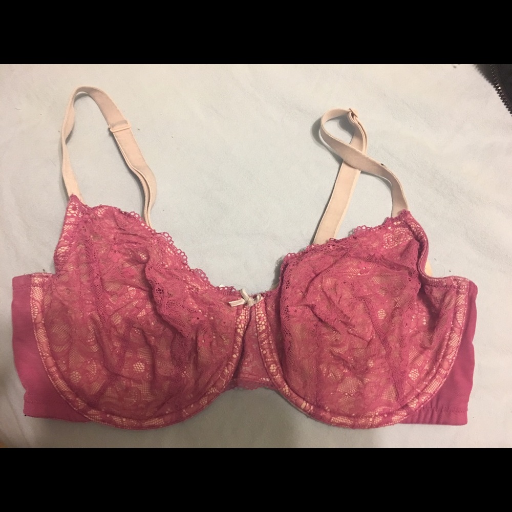 Cacique Fuschia Unlined Full Coverage Bra GUC